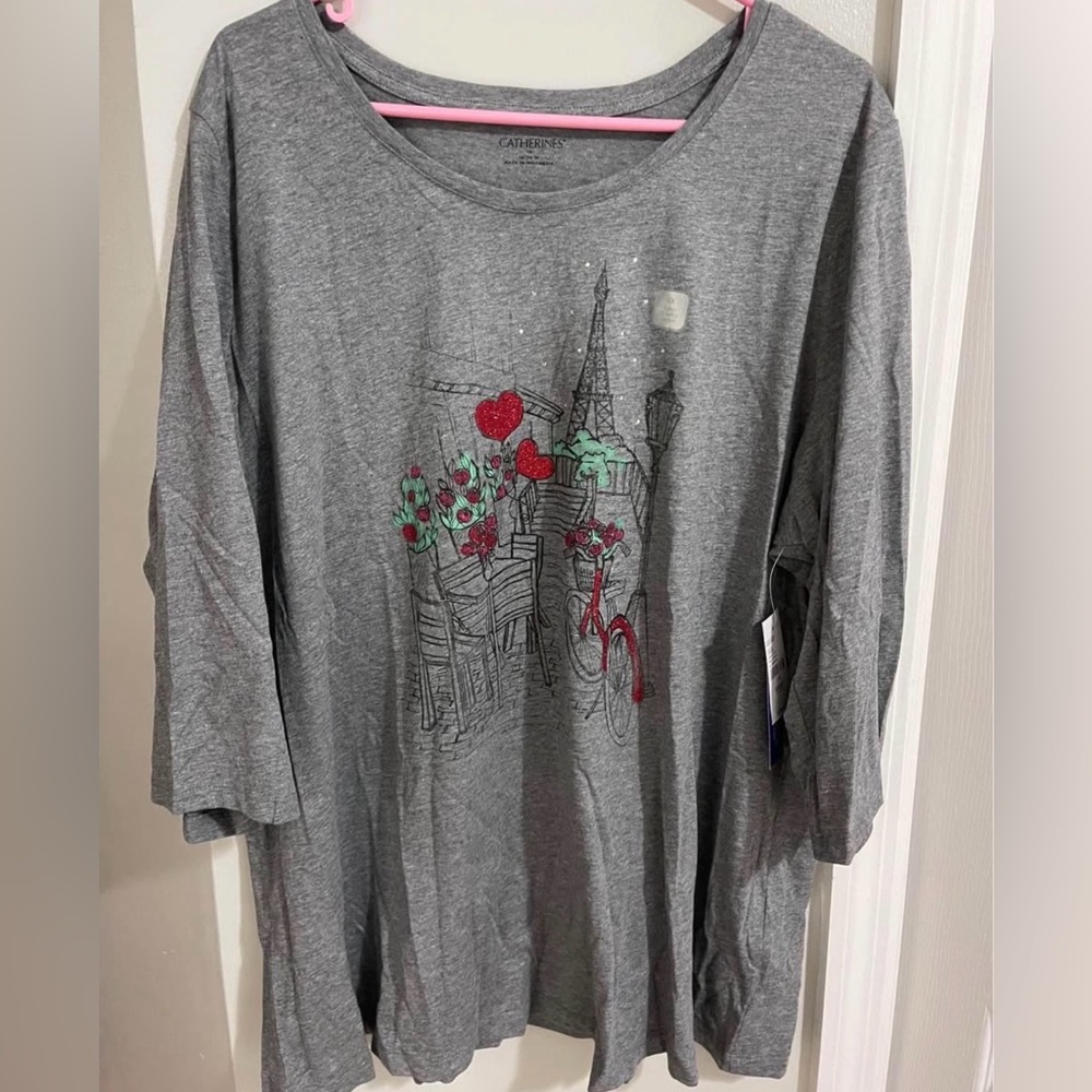 Catherine’s Paris Eiffel Tower Womens T Shirt 1X